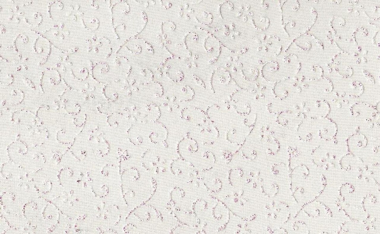 1 Yard Floral Glitter Crystal Organza Apparel Fabric 58/60" Width